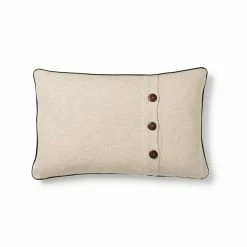 Lüks Linen Homeware Narin Organic Cotton & Linen Vegan Cushion | Ecru & Ink
