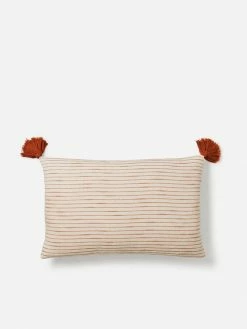 Lüks Linen Homeware Elif Striped Organic Cotton Cushion | Multiple Colours