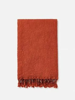 Lüks Linen Homeware Rulo Cotton Waffle Vegan Peshtemal | Umber