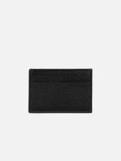 LUXTRA Colvin Apple Leather Vegan Card Holder | Black