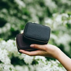 LUXTRA Bestsellers Apple Leather Vegan Zipped Jewellery Box | Black 12 LUXTRA Bestsellers Apple Leather Vegan Zipped Jewellery Box | Black