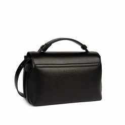 LUXTRA Zanele Smooth Apple Leather Vegan Crossbody Bag | Black Bags