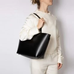LUXTRA Smooth Apple Leather Vegan Tote | Black Bags 10 LUXTRA Smooth Apple Leather Vegan Tote | Black Bags