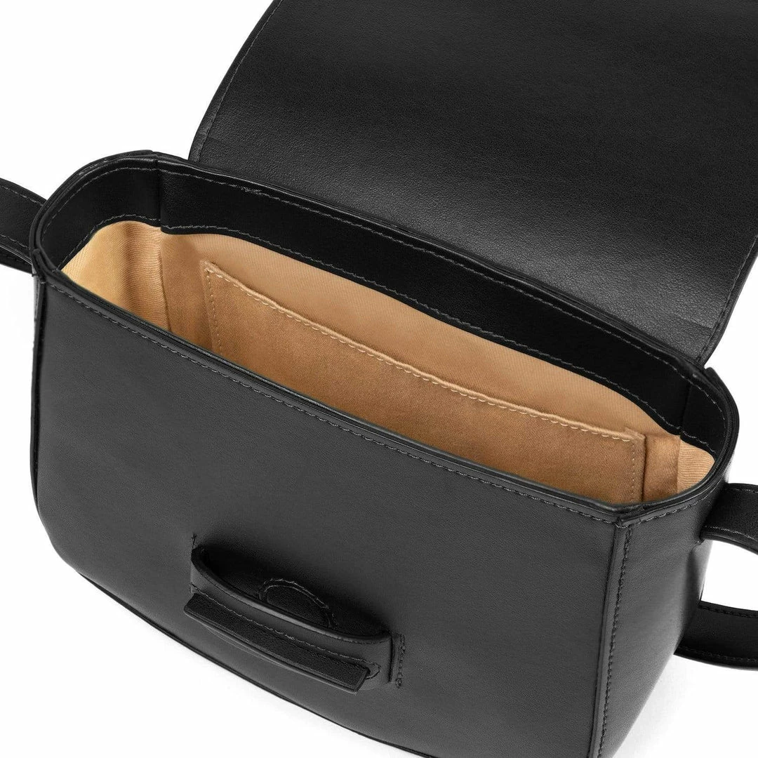 LUXTRA Vida Apple Leather Vegan Saddle Bag | Black Bags 6 LUXTRA Vida Apple Leather Vegan Saddle Bag | Black Bags