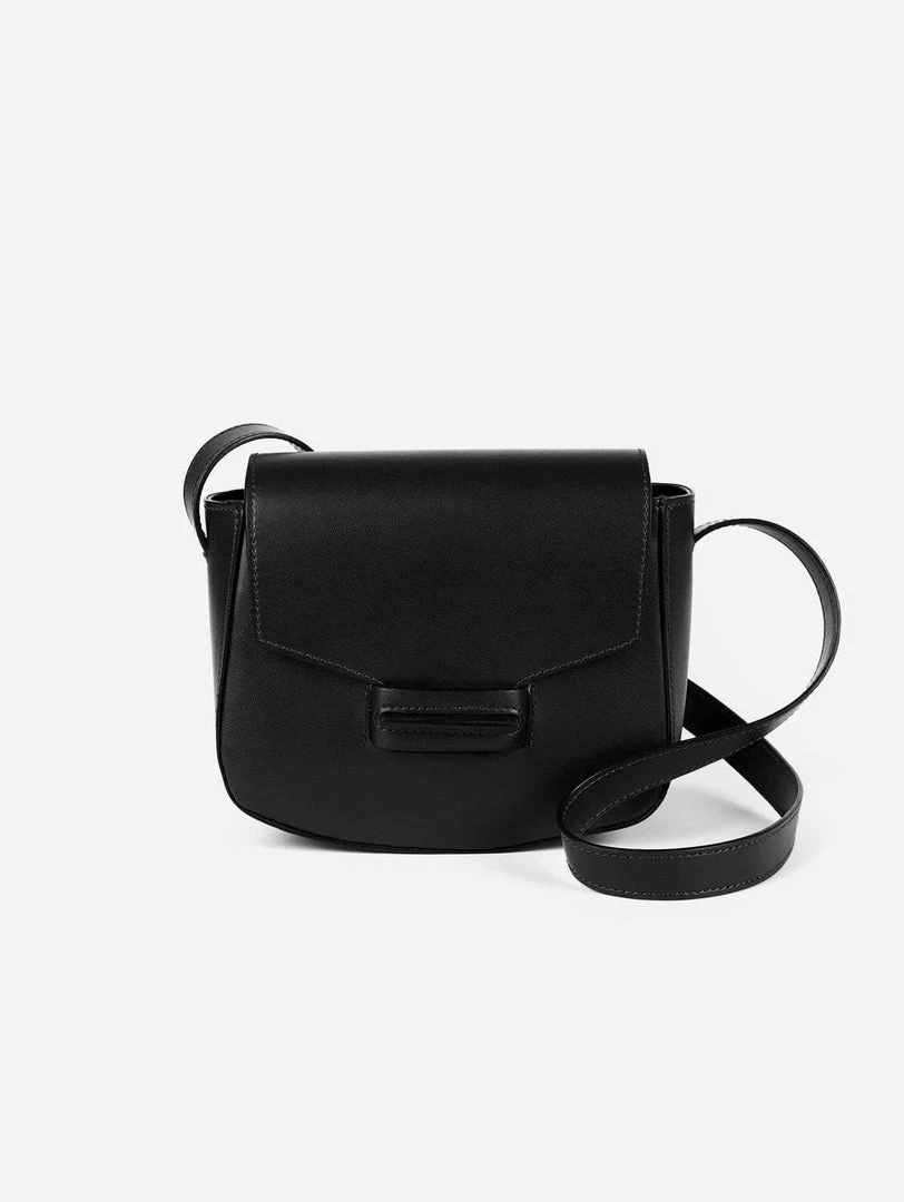 LUXTRA Vida Apple Leather Vegan Saddle Bag | Black Bags 3 LUXTRA Vida Apple Leather Vegan Saddle Bag | Black Bags
