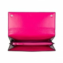 LUXTRA Esther Recycled Nylon Continental Wallet | Black Evening Bags