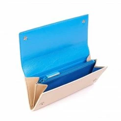 LUXTRA Evening Bags Esther Recycled Nylon Continental Wallet | Cream Tricolour