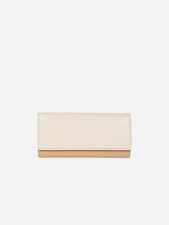 LUXTRA Evening Bags Esther Recycled Nylon Continental Wallet | Cream Tricolour