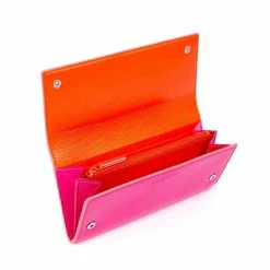 LUXTRA Esther Recycled Nylon Continental Wallet | Pink Tricolour