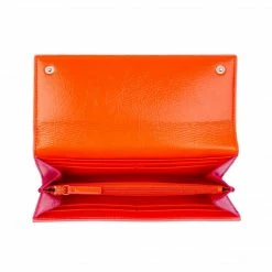 LUXTRA Esther Recycled Nylon Continental Wallet | Pink Tricolour