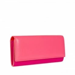 LUXTRA Esther Recycled Nylon Continental Wallet | Pink Tricolour