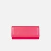 LUXTRA Esther Recycled Nylon Continental Wallet | Pink Tricolour 1 LUXTRA Esther Recycled Nylon Continental Wallet | Pink Tricolour