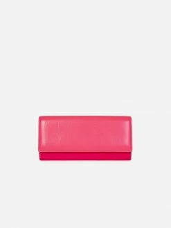 LUXTRA Esther Recycled Nylon Continental Wallet | Pink Tricolour