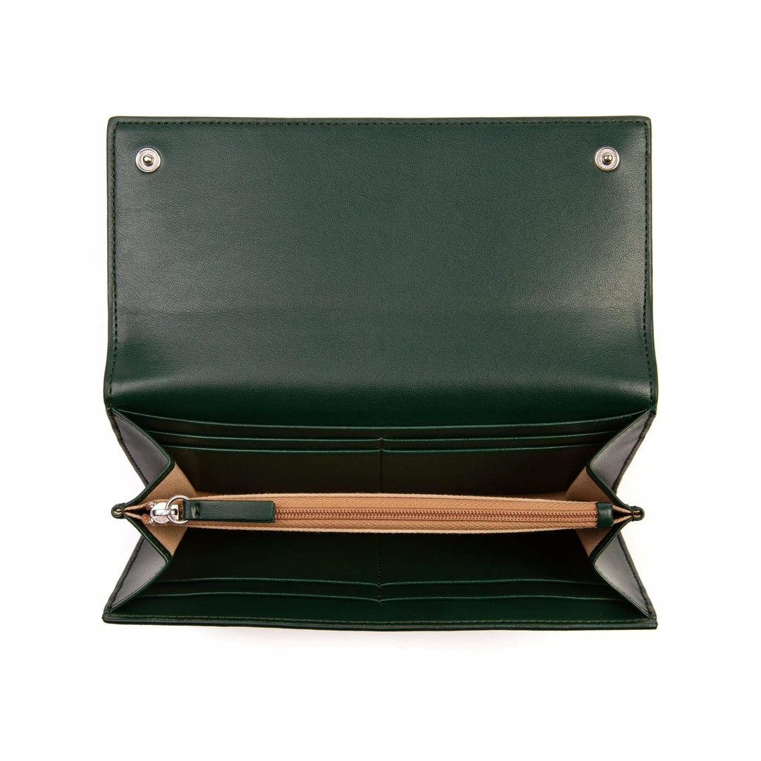 LUXTRA Esther Smooth Apple Leather Vegan Continental Wallet | Ivy 7 LUXTRA Esther Smooth Apple Leather Vegan Continental Wallet | Ivy