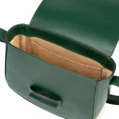 LUXTRA Vida Apple Leather Vegan Saddle Bag | Ivy 12 LUXTRA Vida Apple Leather Vegan Saddle Bag | Ivy