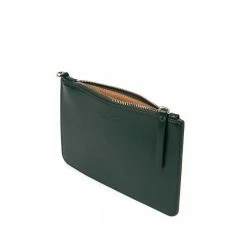 LUXTRA Clutch Bags Junko Smooth Apple Leather Vegan Pouch | Ivy Green