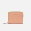 LUXTRA Margrethe Apple Leather Vegan Small Zip Wallet | Ballet Pink