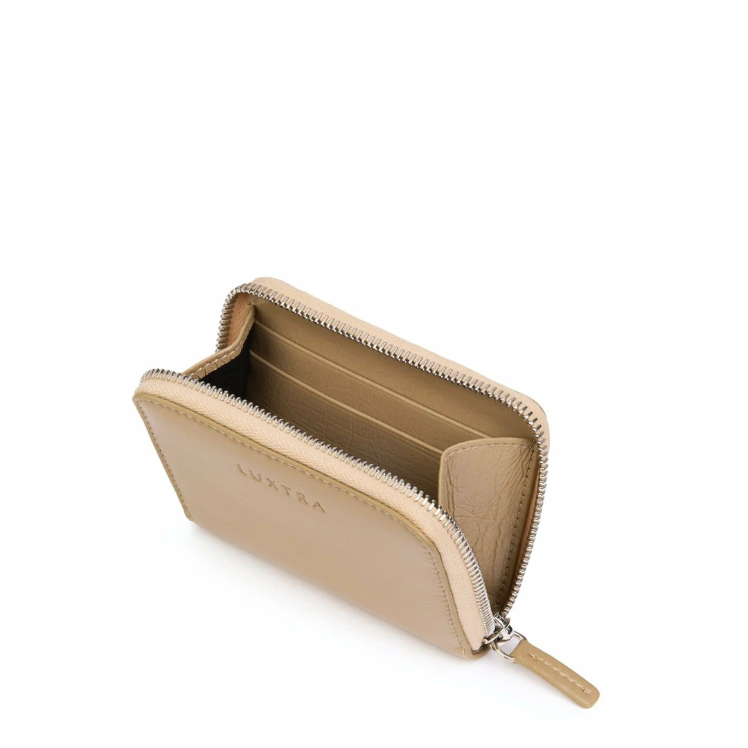 LUXTRA Margrethe Recycled Nylon Vegan Small Zip Wallet | Biscuit 4 LUXTRA Margrethe Recycled Nylon Vegan Small Zip Wallet | Biscuit