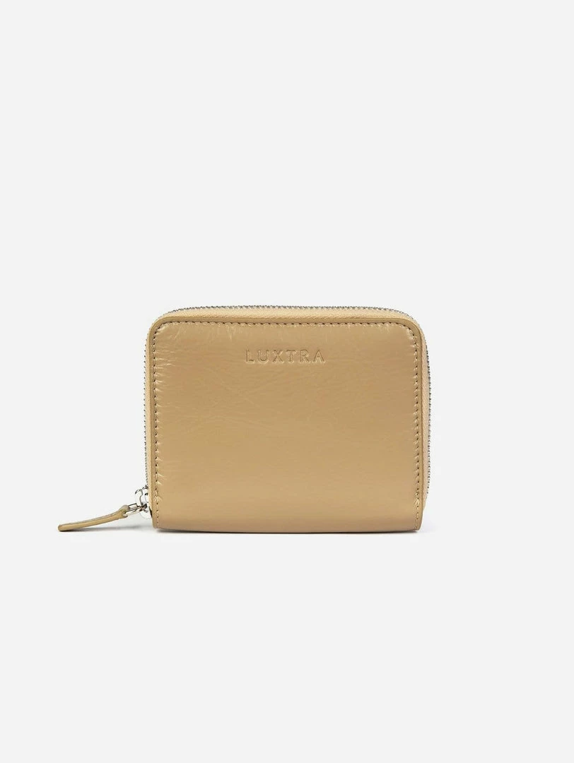 LUXTRA Margrethe Recycled Nylon Vegan Small Zip Wallet | Biscuit 3 LUXTRA Margrethe Recycled Nylon Vegan Small Zip Wallet | Biscuit