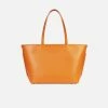 LUXTRA Bags Smooth Apple Leather Vegan Tote | Pumpkin