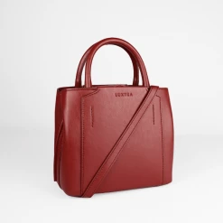 LUXTRA Nina Desserto® Cactus Leather Vegan Mini Handbag | Dark Cherry Bags