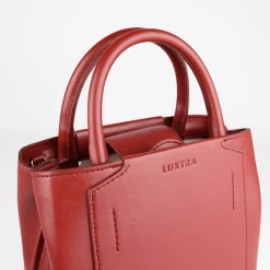 LUXTRA Nina Desserto® Cactus Leather Vegan Mini Handbag | Dark Cherry Bags