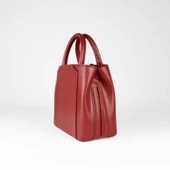 LUXTRA Nina Desserto® Cactus Leather Vegan Mini Handbag | Dark Cherry Bags