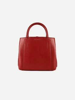 LUXTRA Nina Desserto® Cactus Leather Vegan Mini Handbag | Dark Cherry Bags