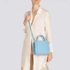 LUXTRA Bags Nina Sileather™ Silicone Vegan Leather Mini Handbag | Periwinkle Blue