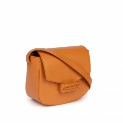 LUXTRA Bags Vida Smooth Apple Leather Vegan Saddle Bag | Pumpkin Orange 12 LUXTRA Bags Vida Smooth Apple Leather Vegan Saddle Bag | Pumpkin Orange