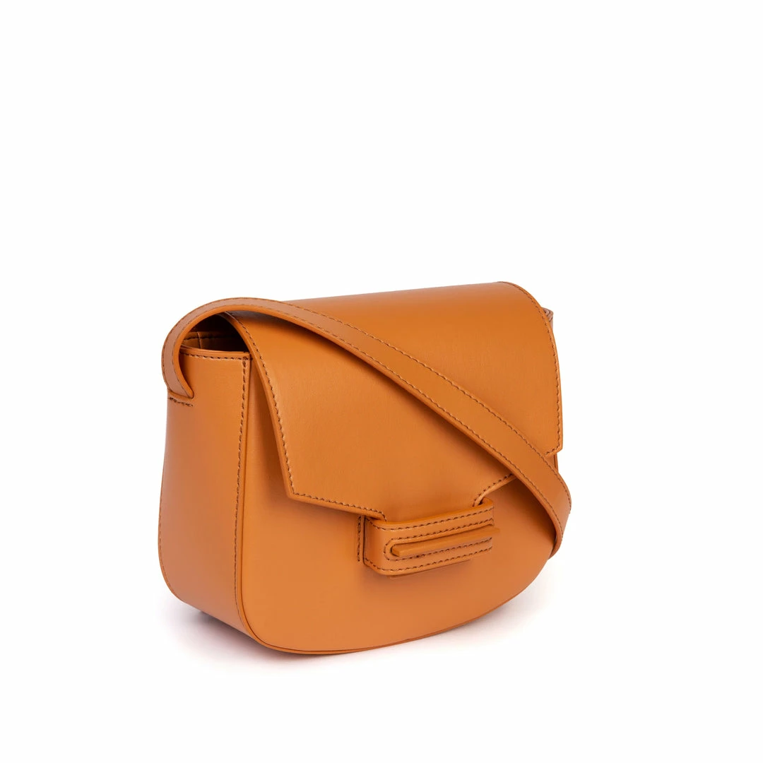 LUXTRA Bags Vida Smooth Apple Leather Vegan Saddle Bag | Pumpkin Orange 6 LUXTRA Bags Vida Smooth Apple Leather Vegan Saddle Bag | Pumpkin Orange