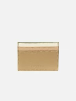 LUXTRA Accessories Colvin Recycled Nylon Vegan Card Holder | Cream Tricolour