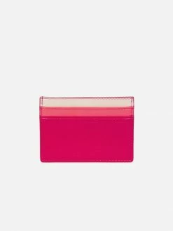 LUXTRA Accessories Colvin Recycled Nylon Vegan Card Holder | Pink Tricolour