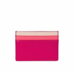 LUXTRA Accessories Colvin Recycled Nylon Vegan Card Holder | Pink Tricolour