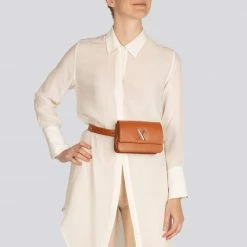LUXTRA Bags Zaha Bio-Leather Vegan Leather Belt Bag | Caramel