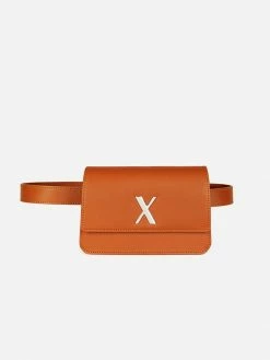 LUXTRA Bags Zaha Bio-Leather Vegan Leather Belt Bag | Caramel
