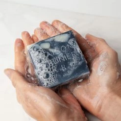 Maison Meunier Activated Charcoal Face & Body Vegan Cleansing Bar | Lavender & Tea Tree 100g Women's Vegan Gifts Under £30