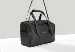 Mela Bags Adam Apple Leather Duffel Bag | Black