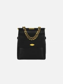 Mela Mona Apple Leather Crossbody Bag | Black Bags