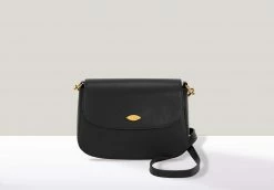 Mela Celim Apple Leather Vegan Crossbody Bag | Black