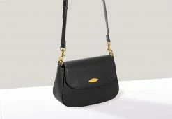 Mela Celim Apple Leather Vegan Crossbody Bag | Black