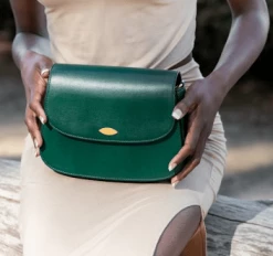 Mela Celim Apple Leather Vegan Crossbody Bag | Green