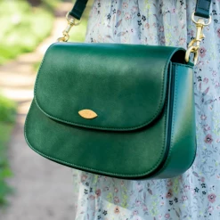 Mela Celim Apple Leather Vegan Crossbody Bag | Green