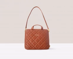 Mela Bags Hanna Apple Leather Vegan Laptop Case | Cognac