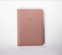 Mela Accessories Lennox Apple Leather Vegan Journal | Dusty Rose