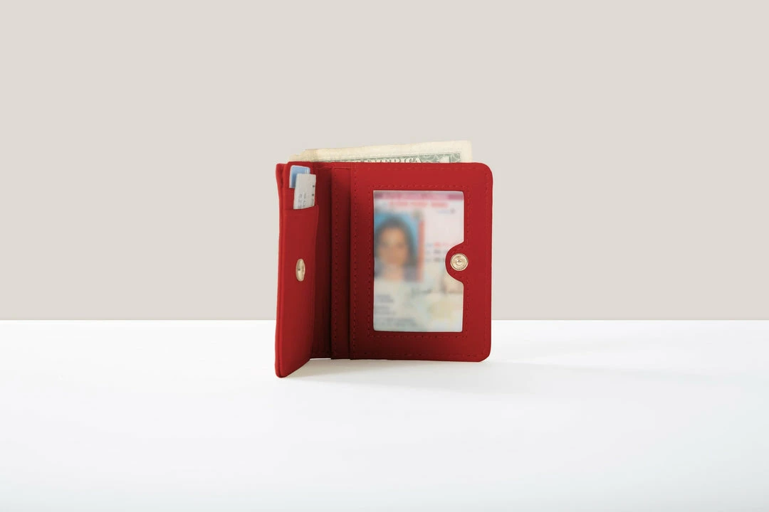 Mela Luca Apple Leather Vegan Wallet | Lipstick Red Accessories 5 Mela Luca Apple Leather Vegan Wallet | Lipstick Red Accessories