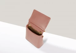 Mela Bags Mona Apple Leather Crossbody Bag | Dusty Rose