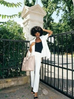 Melina Bucher Angel Extra Large Vegan Leather Shopper Bag | Beige Bags