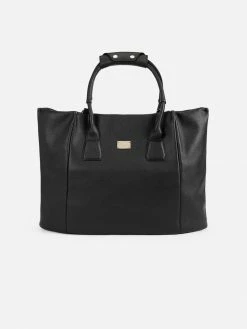 Melina Bucher Angel Extra Large Vegan Leather Shopper Bag | Black Bags