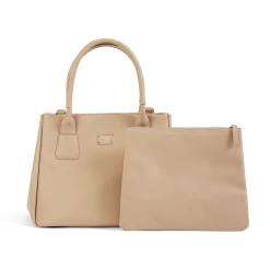 Melina Bucher Indy Vegan Leather Tote Bag | Beige Bags